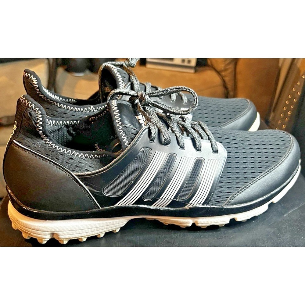 Adidas ClimaCool Men's Size 12 Black/White Spikeless Breathable Golf Shoes